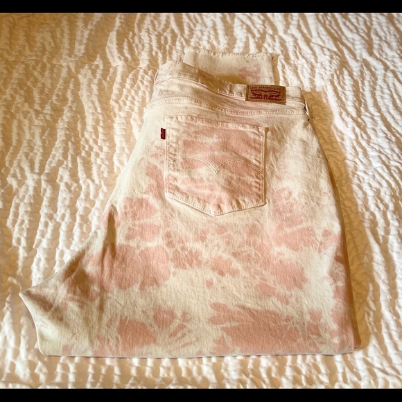 Levi's Denim - Levi's 721 High Rise Tie Dye Ankle Skinny Jeans Pink/White Tie-dye size 24